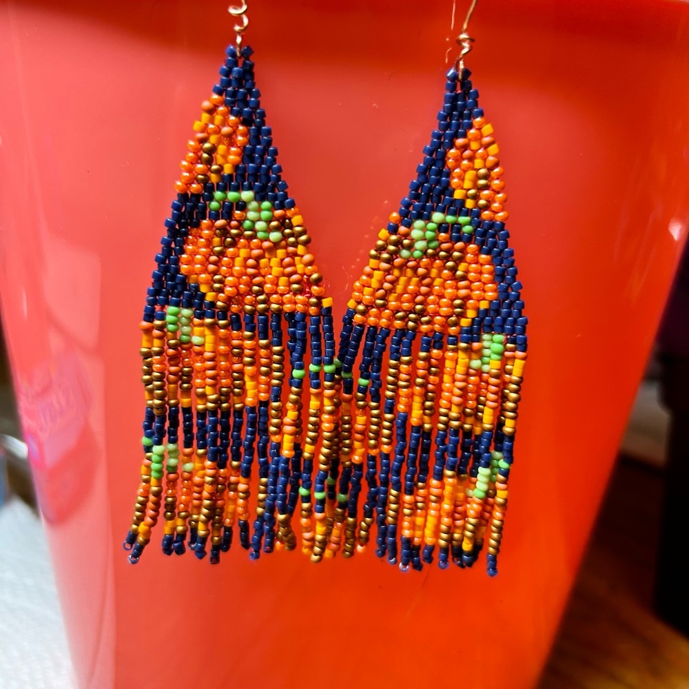 Handmade Halloween/Fall Tassel Earrings